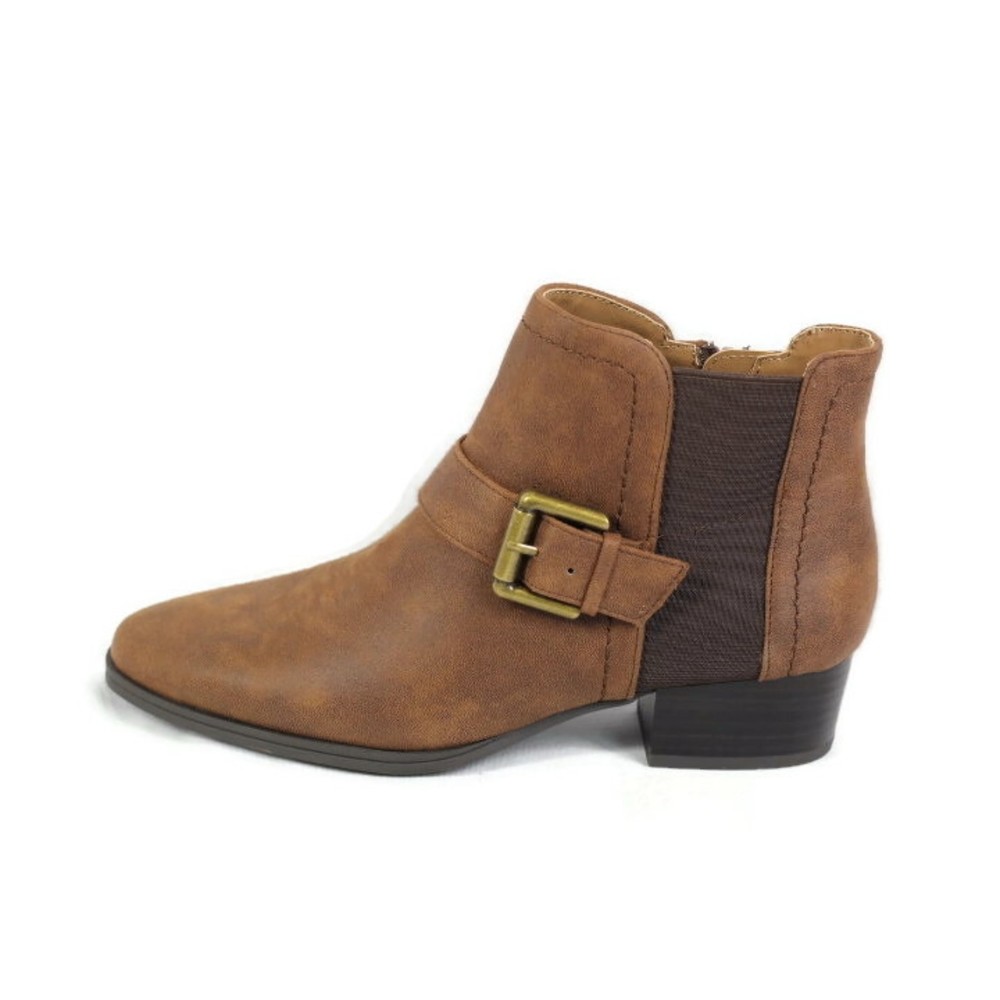 Aerosoles Crossout Brown Women's Booties Side Zip Textile Upper Side 7 M - Picture 14 of 14